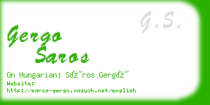 gergo saros business card